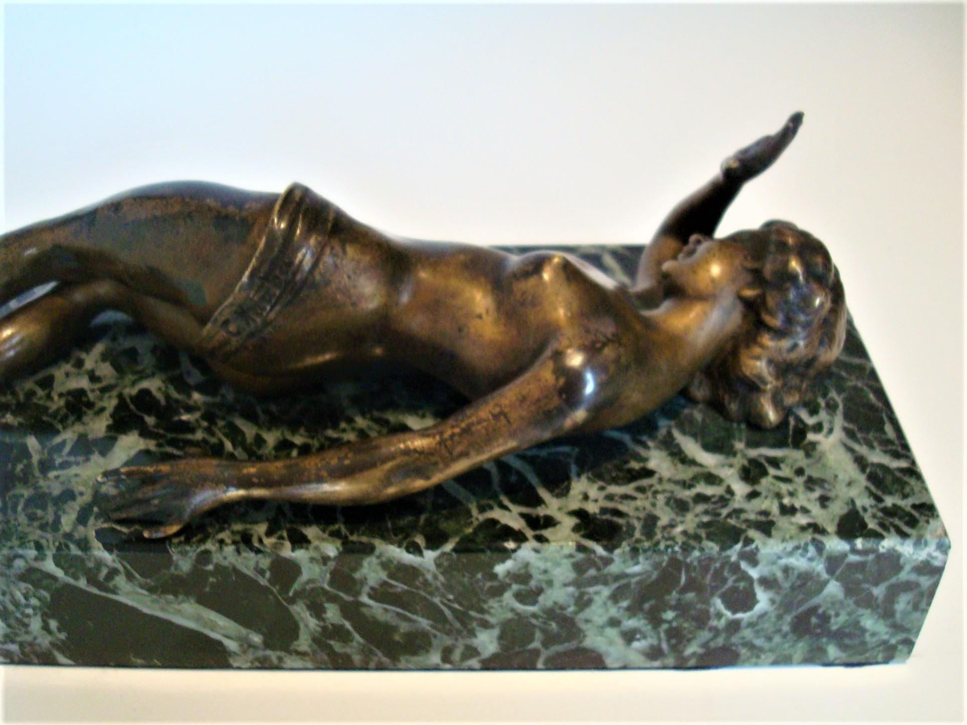 20th Century Austrian Erotic Bronze Nude/Erotic Woman Cigar Cutter, 1910