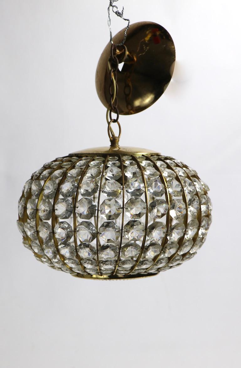 Lampadario austriaco in cristallo sfaccettato in vendita 2
