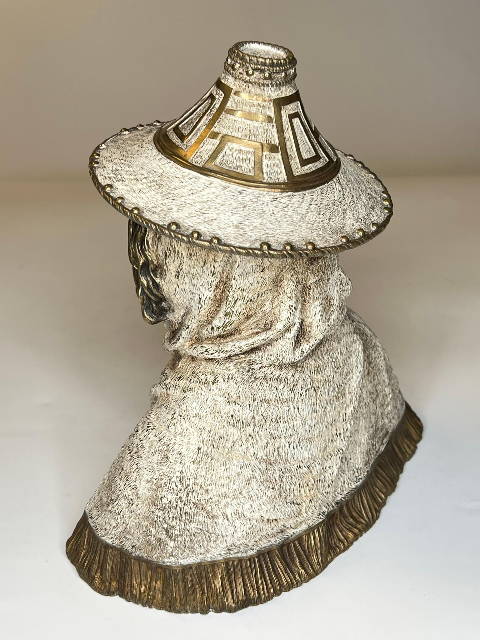 Österreichisches figurales Humidor-Tabakglas aus Bronze im Angebot 5