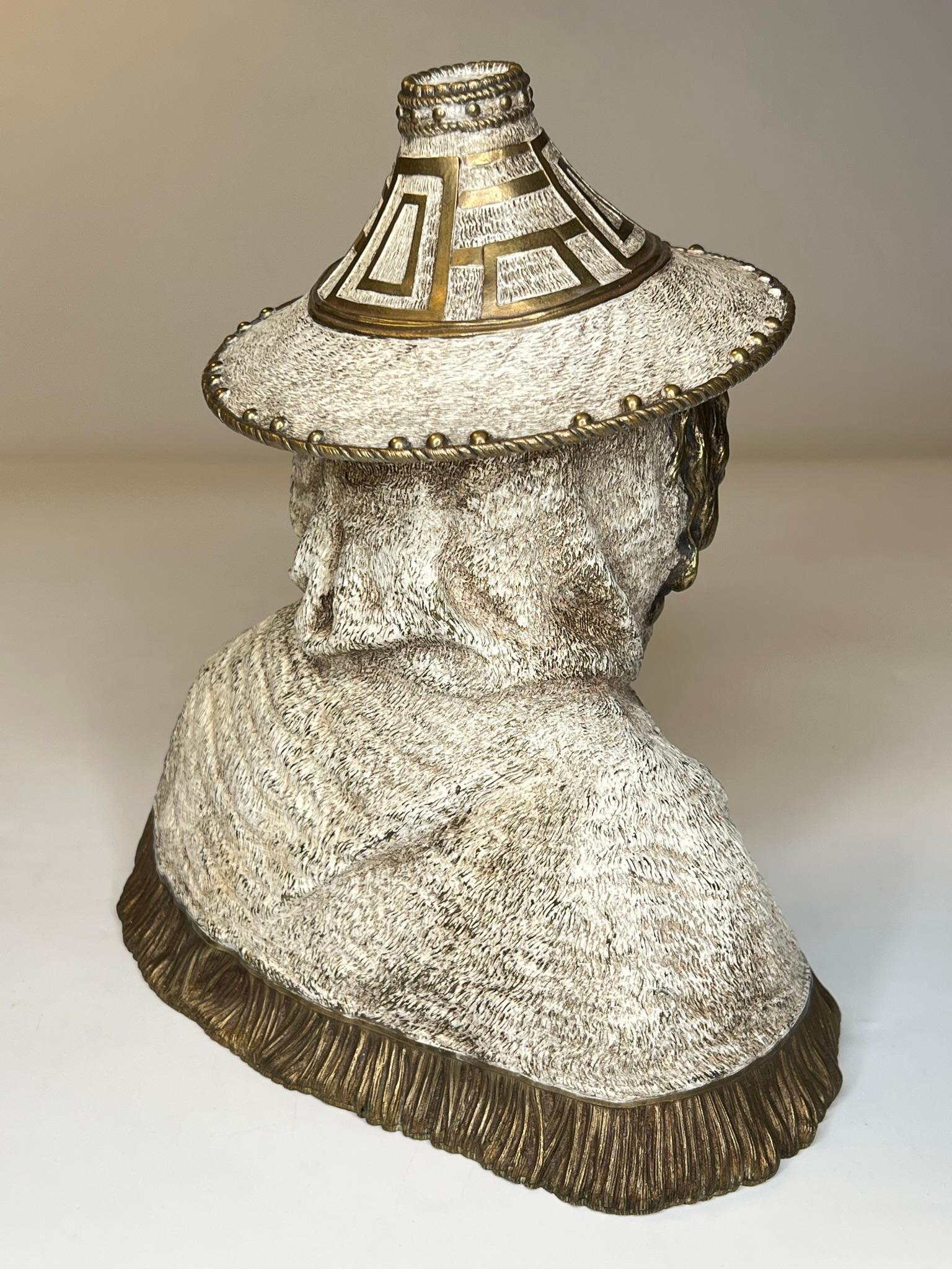 Austrian Figural Bronze Tobacco Jar Humidor For Sale 4