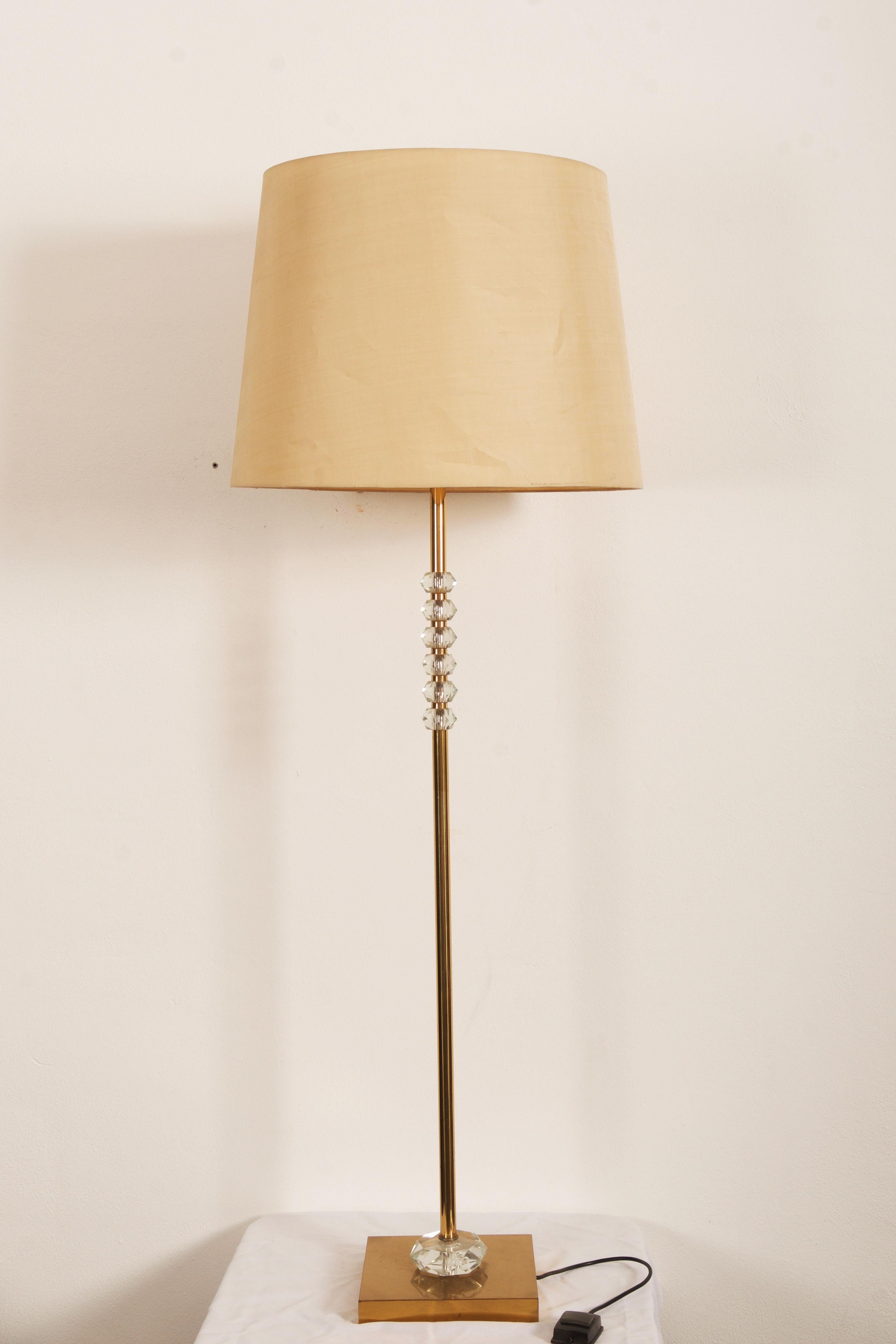 Brass Austrian Floor Lamp Attributed to Lobmeyr For Sale