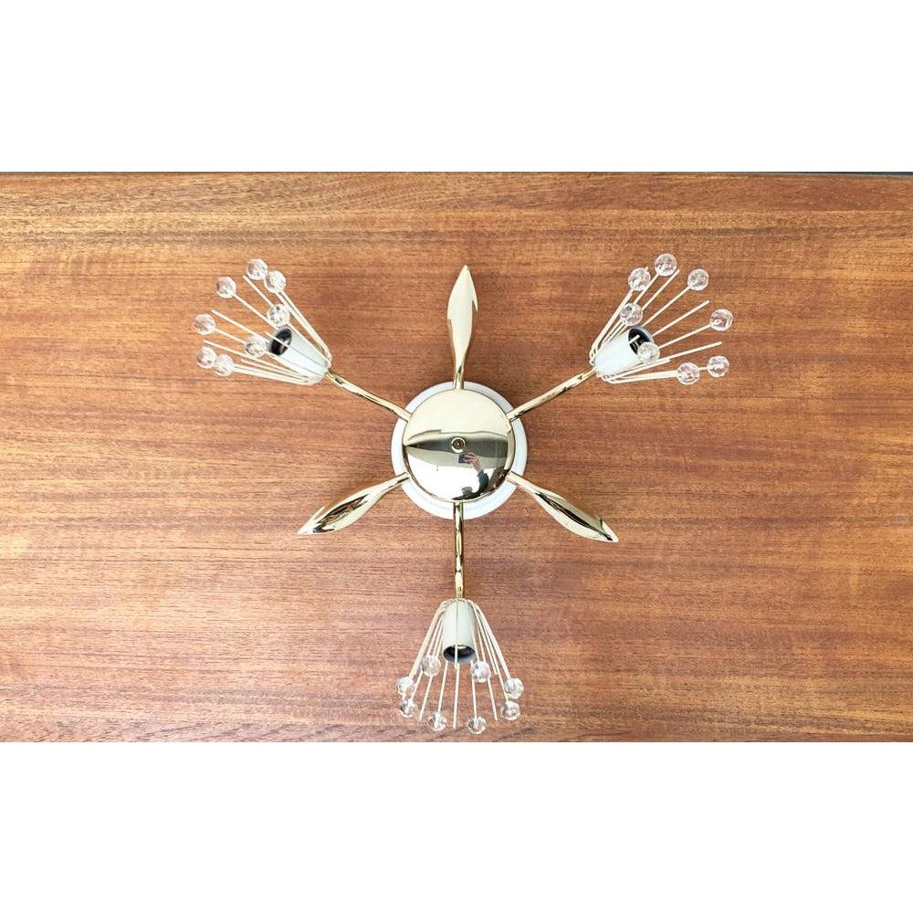 Lampada da soffitto austriaca a forma di fiore di Emil Stejnar per Rupert Nikoll, Austria, anni '50 in vendita 3