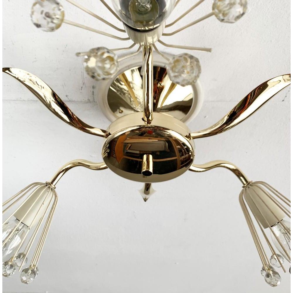 Lampada da soffitto austriaca a forma di fiore di Emil Stejnar per Rupert Nikoll, Austria, anni '50 in vendita 5