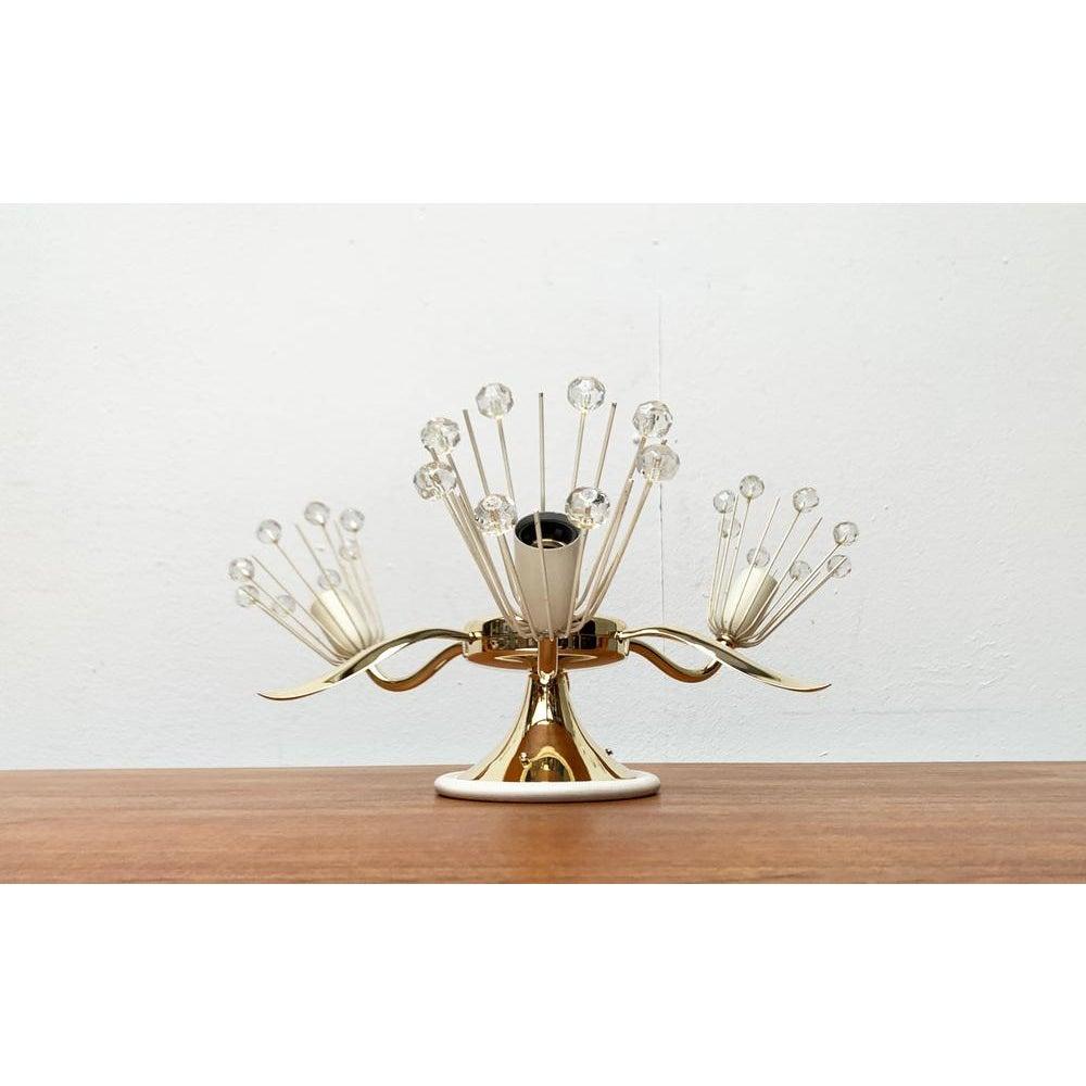 Mid-Century moderno Lampada da soffitto austriaca a forma di fiore di Emil Stejnar per Rupert Nikoll, Austria, anni '50 in vendita