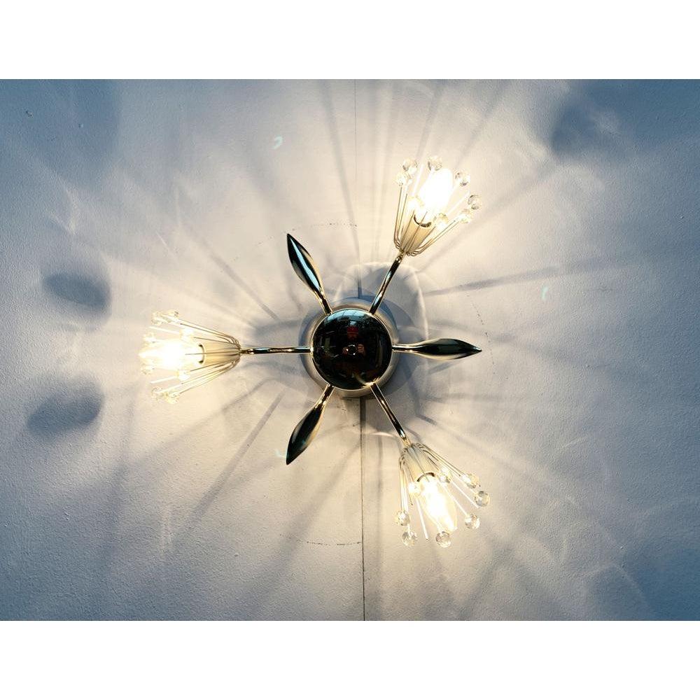 Austriaco Lampada da soffitto austriaca a forma di fiore di Emil Stejnar per Rupert Nikoll, Austria, anni '50 in vendita