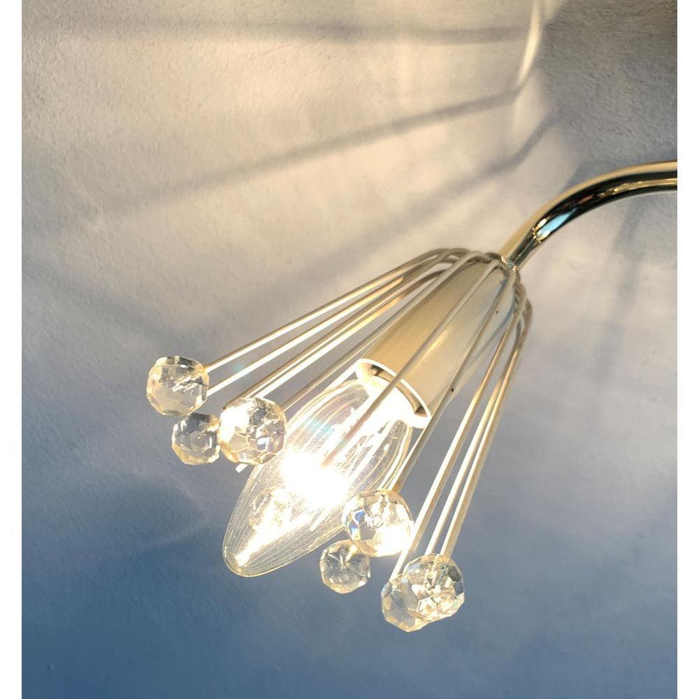 Lampada da soffitto austriaca a forma di fiore di Emil Stejnar per Rupert Nikoll, Austria, anni '50 In condizioni ottime in vendita a Hamburg, DE