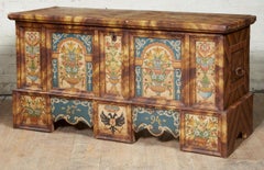 Austrian Folk Painted Marriage Chest