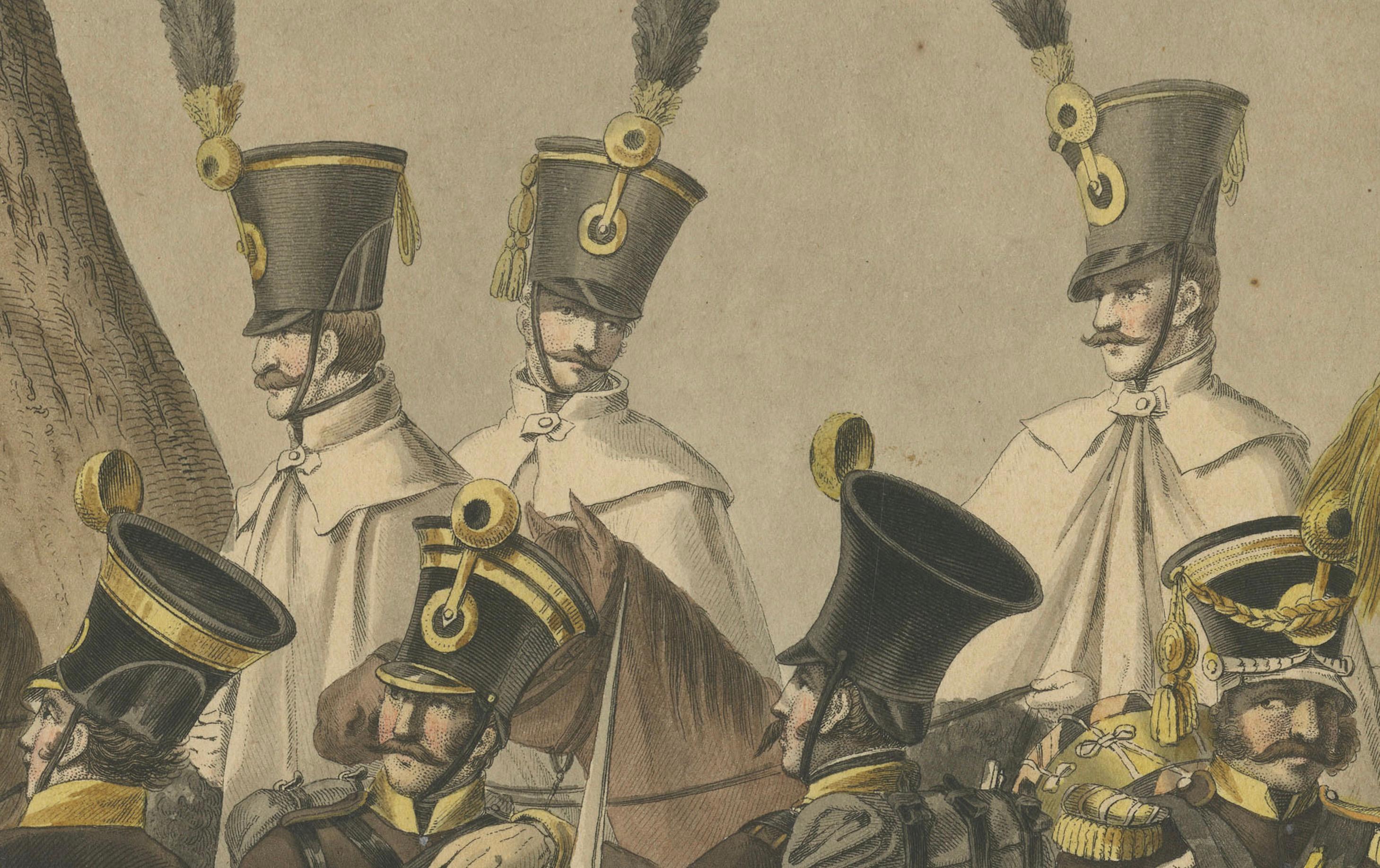 Soldati del Reggimento di Frontiera austriaco durante l'era napoleonica, circa 1820 in vendita 1