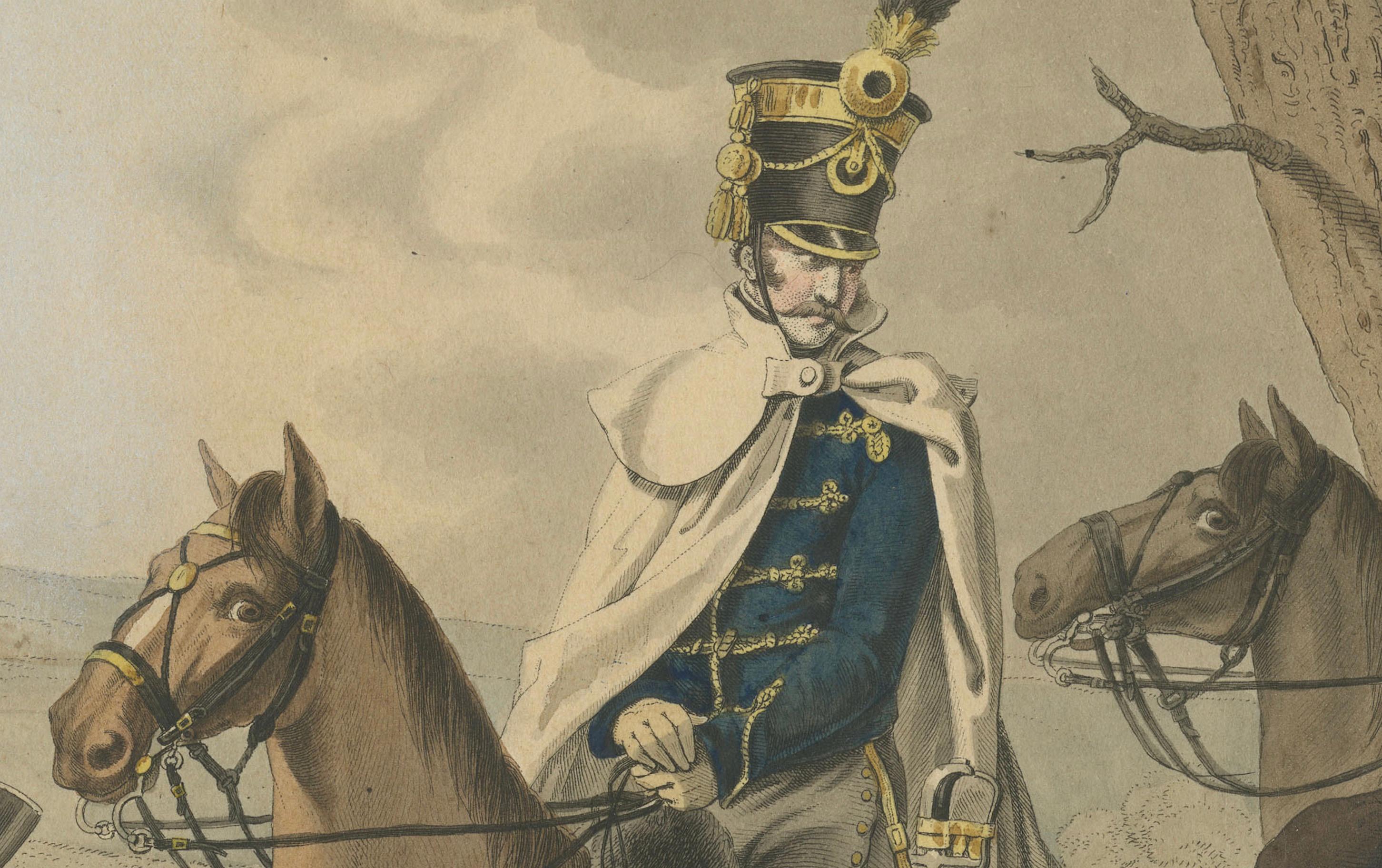 Soldati del Reggimento di Frontiera austriaco durante l'era napoleonica, circa 1820 in vendita 2