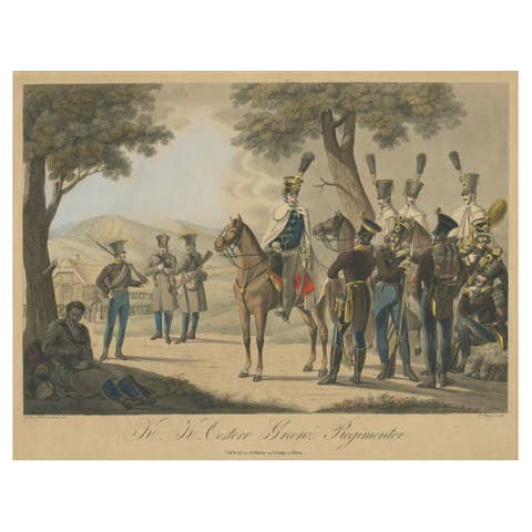 Austrian Frontier Regiment Soldiers during the Napoleonic Era, circa 1820