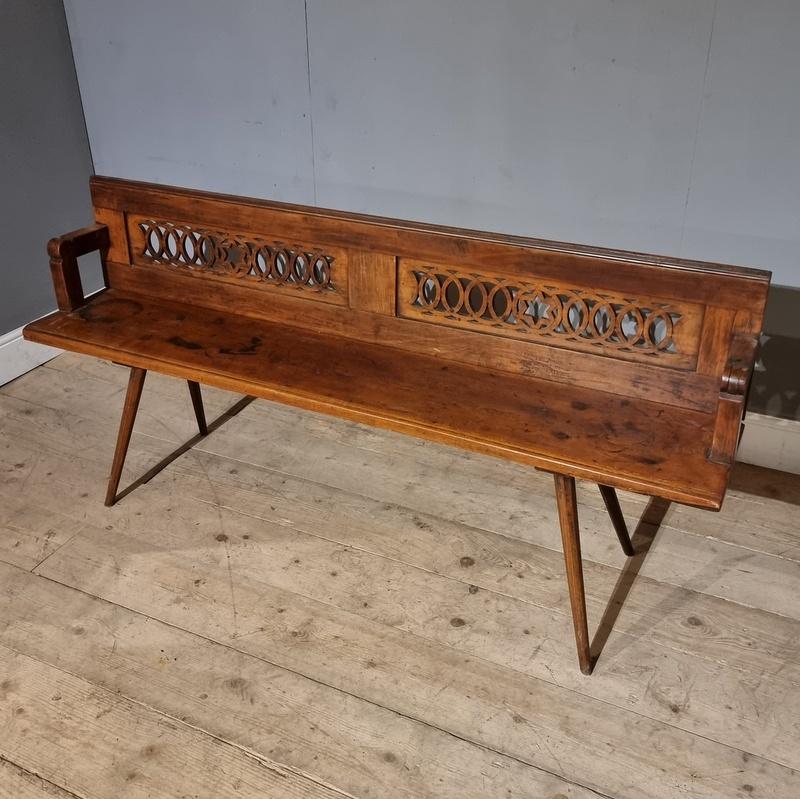Austrian Fruitwood Settle Bench For Sale 1