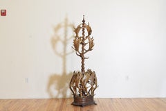 Austrian/German Oak and Elk Horn Coat/Hat/Umbrella Stand, circa 1860
