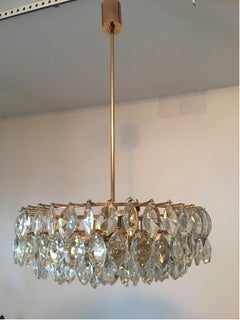 Austrian Gilded Five-Tiered Bakalowits Style Crystal Chandelier, 1970s