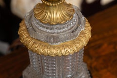 Austrian Gilt Bronze Cut Crystal Lamp