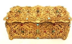 Joyero austriaco de bronce dorado, c 1900 Estilo Secesión vienesa