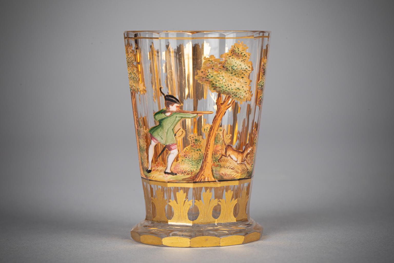 Austrian Glass Lobmeyer Style Liqueur Set, circa 1860 For Sale 6