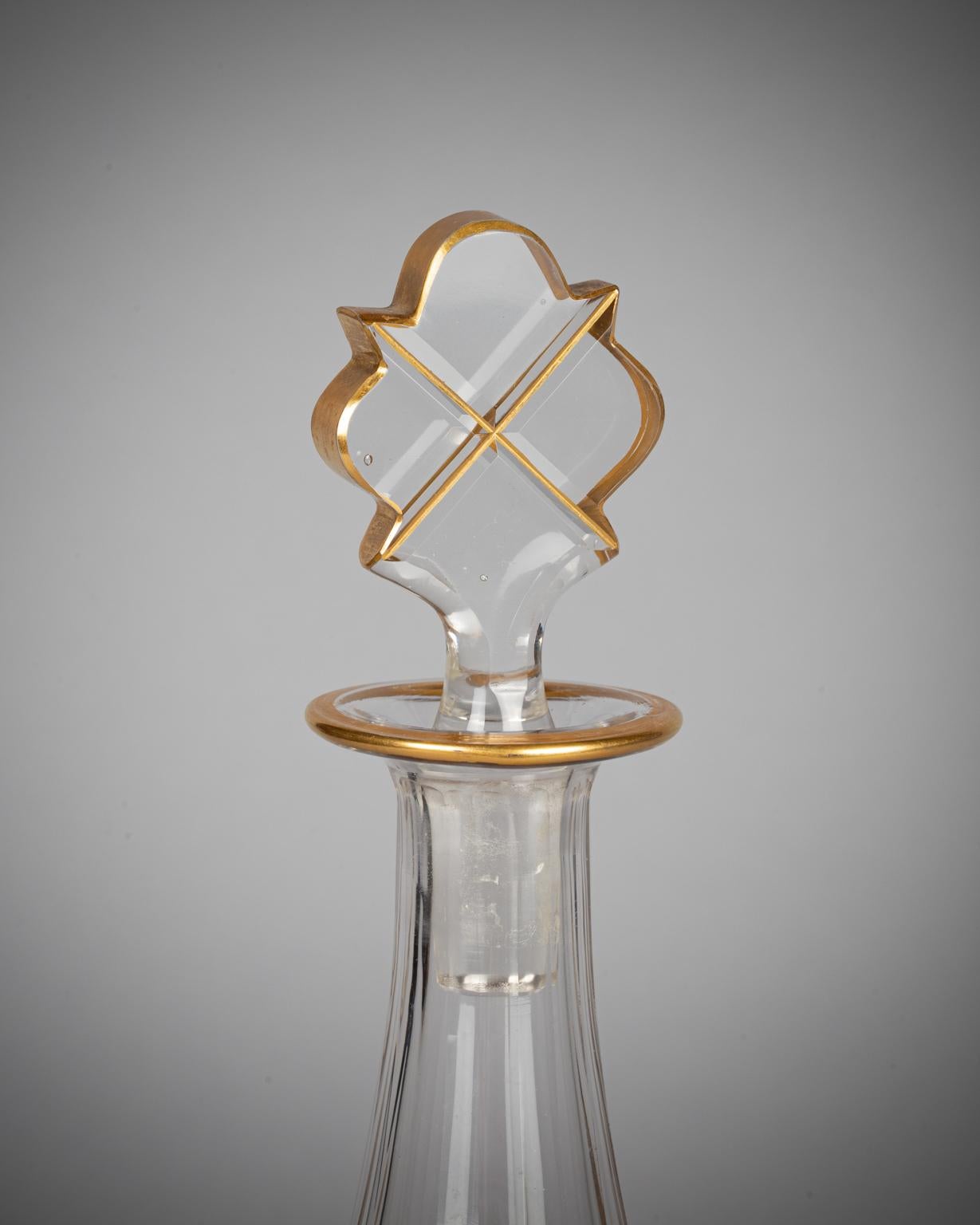 Austrian Glass Lobmeyer Style Liqueur Set, circa 1860 In Excellent Condition For Sale In New York, NY