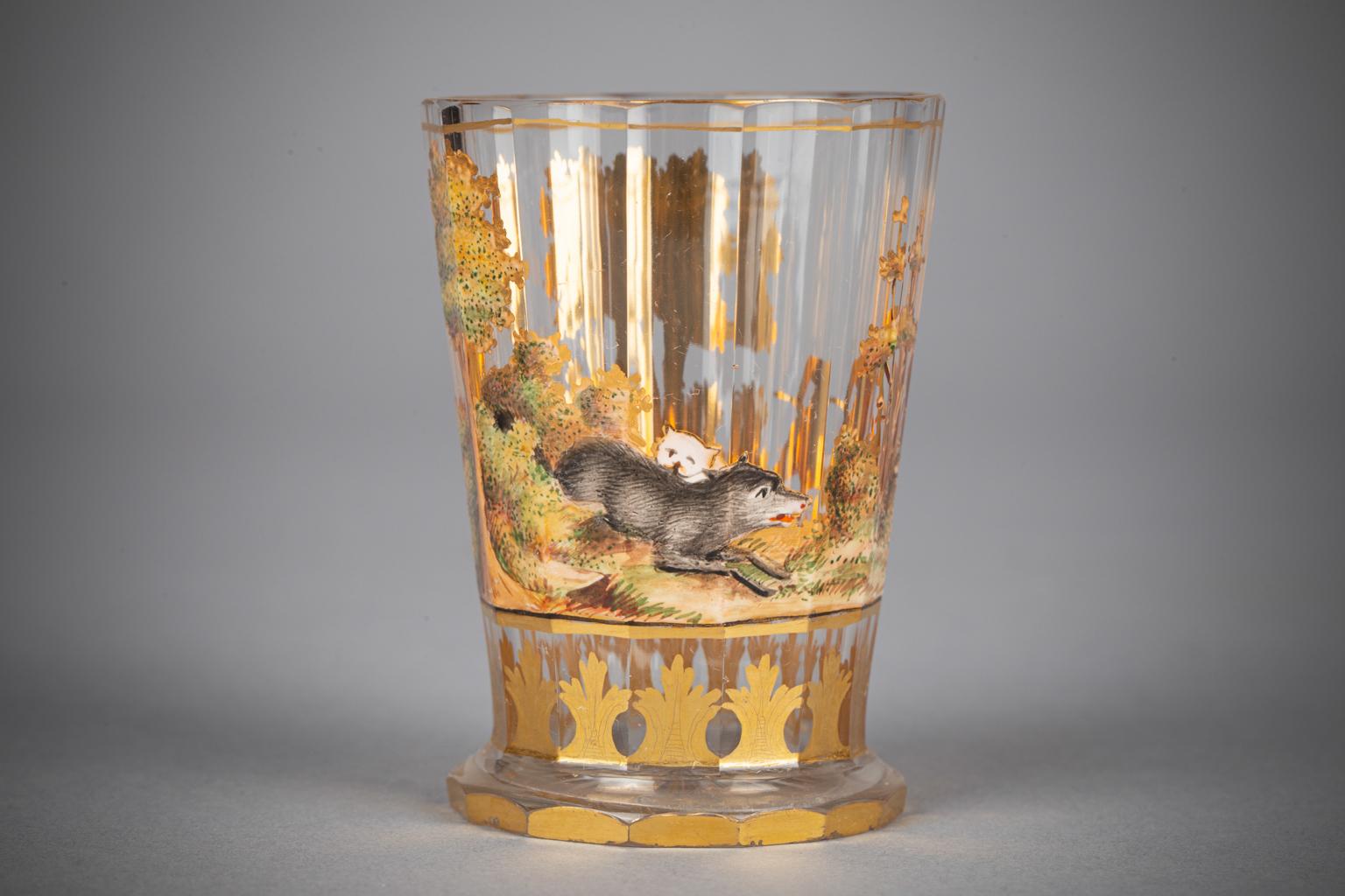 Ensemble de liqueurs en verre autrichien de style Lobmeyer, vers 1860 en vente 1