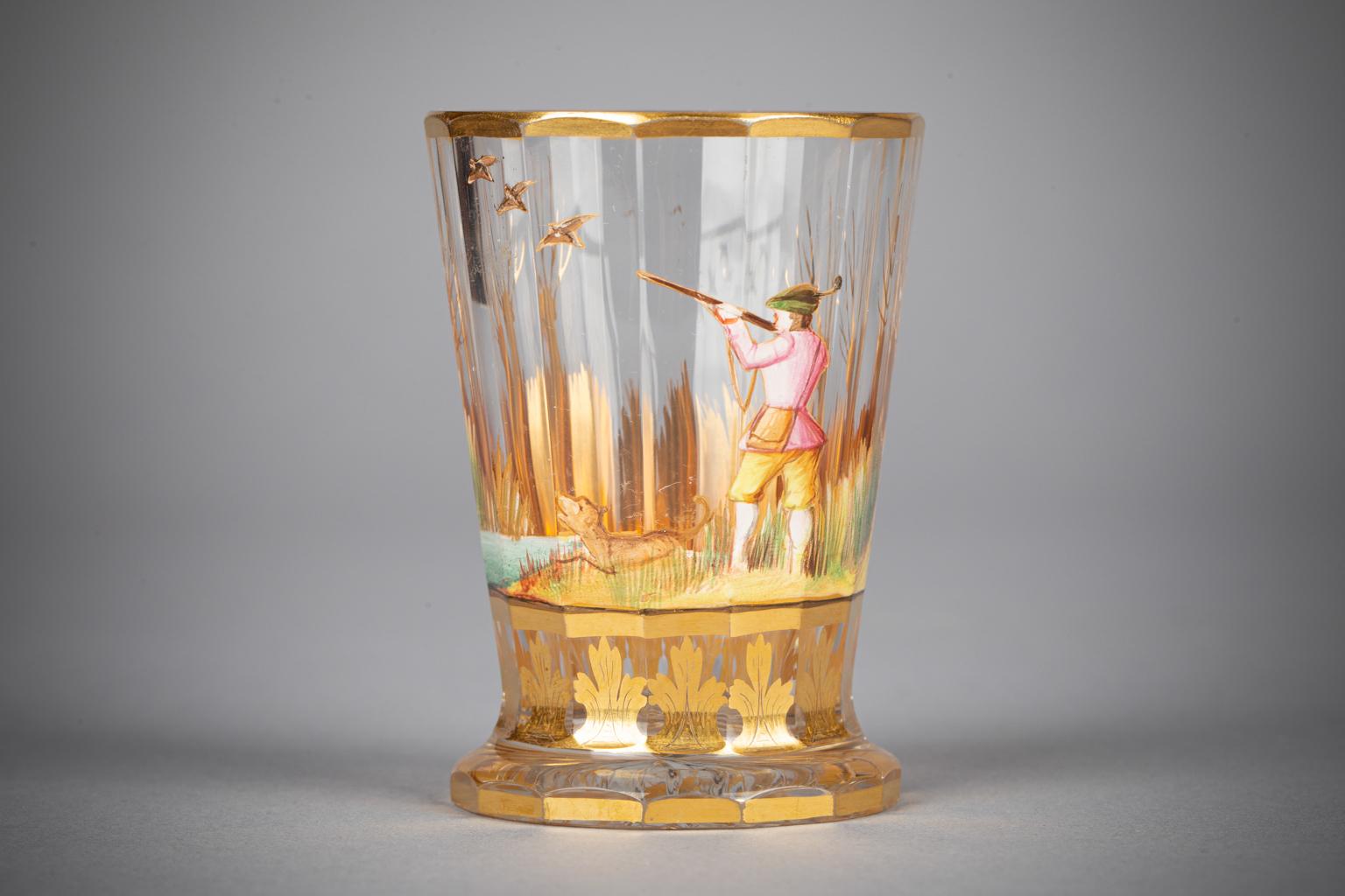 Austrian Glass Lobmeyer Style Liqueur Set, circa 1860 For Sale 5