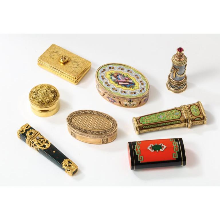 Austrian Gold, Enamel, and Jewel-Set Necessaire Etui Box Case, 19th Century 8