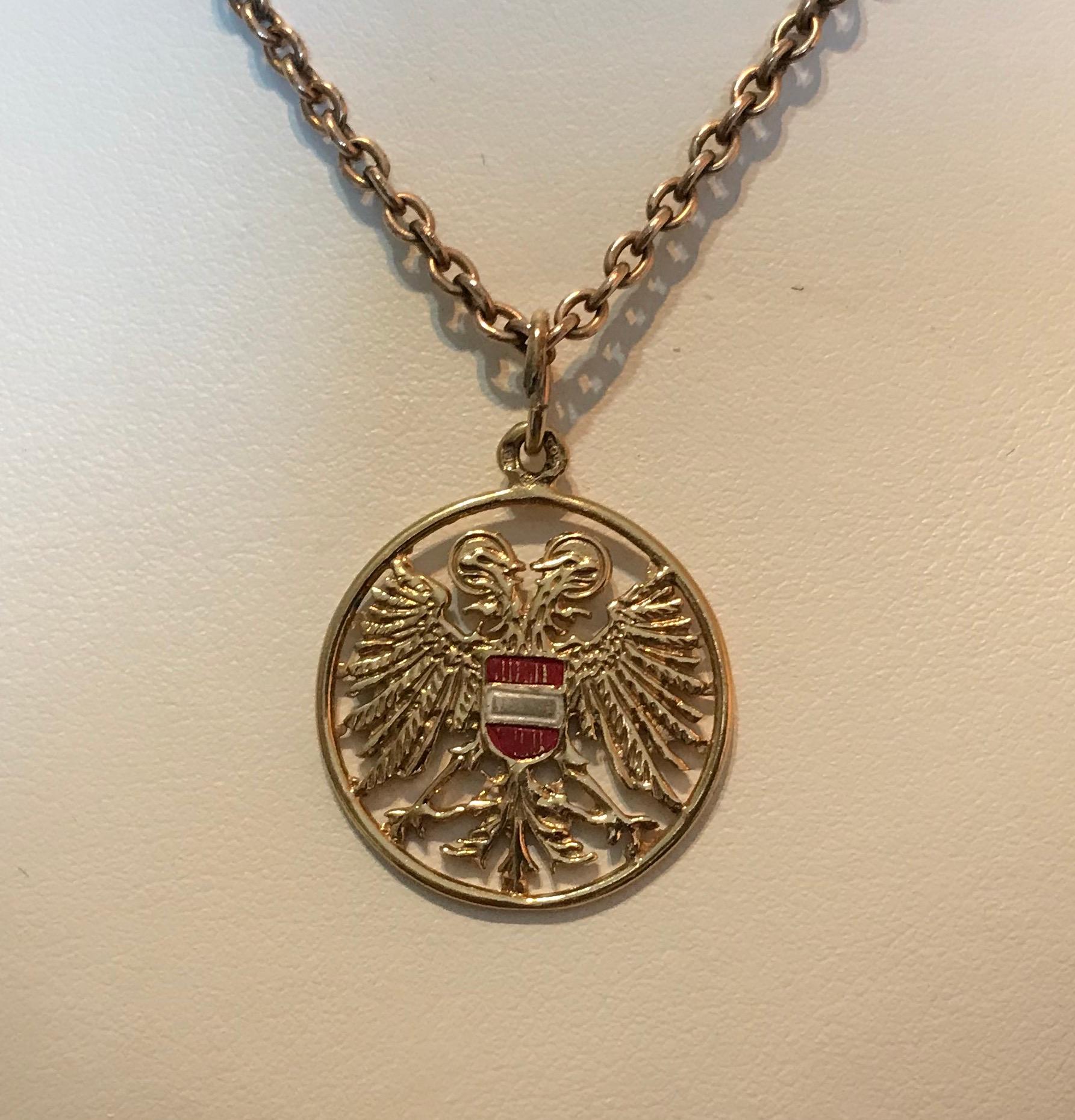 polish eagle gold pendant