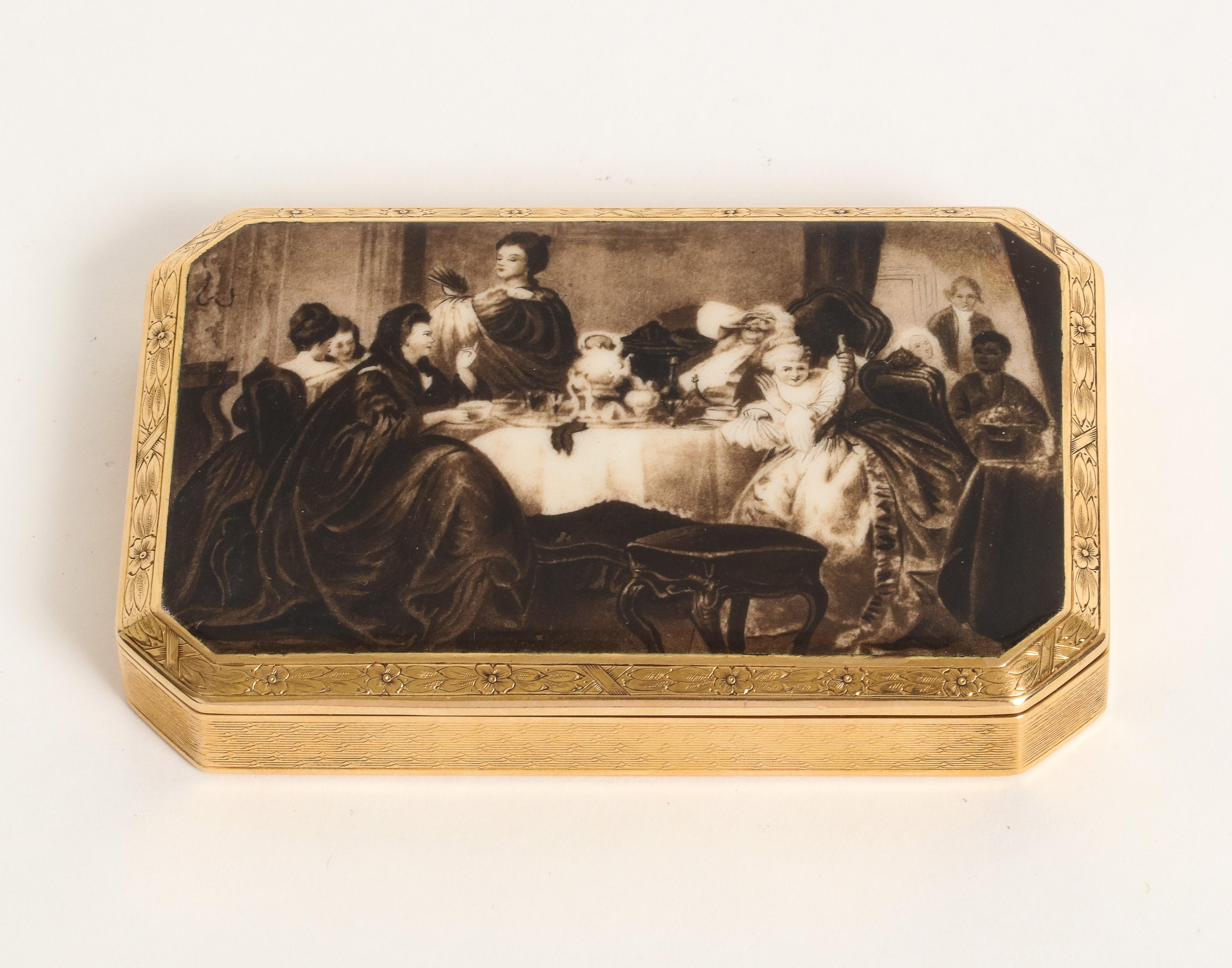 Austrian Gold Snuff Box In Excellent Condition In New York, NY