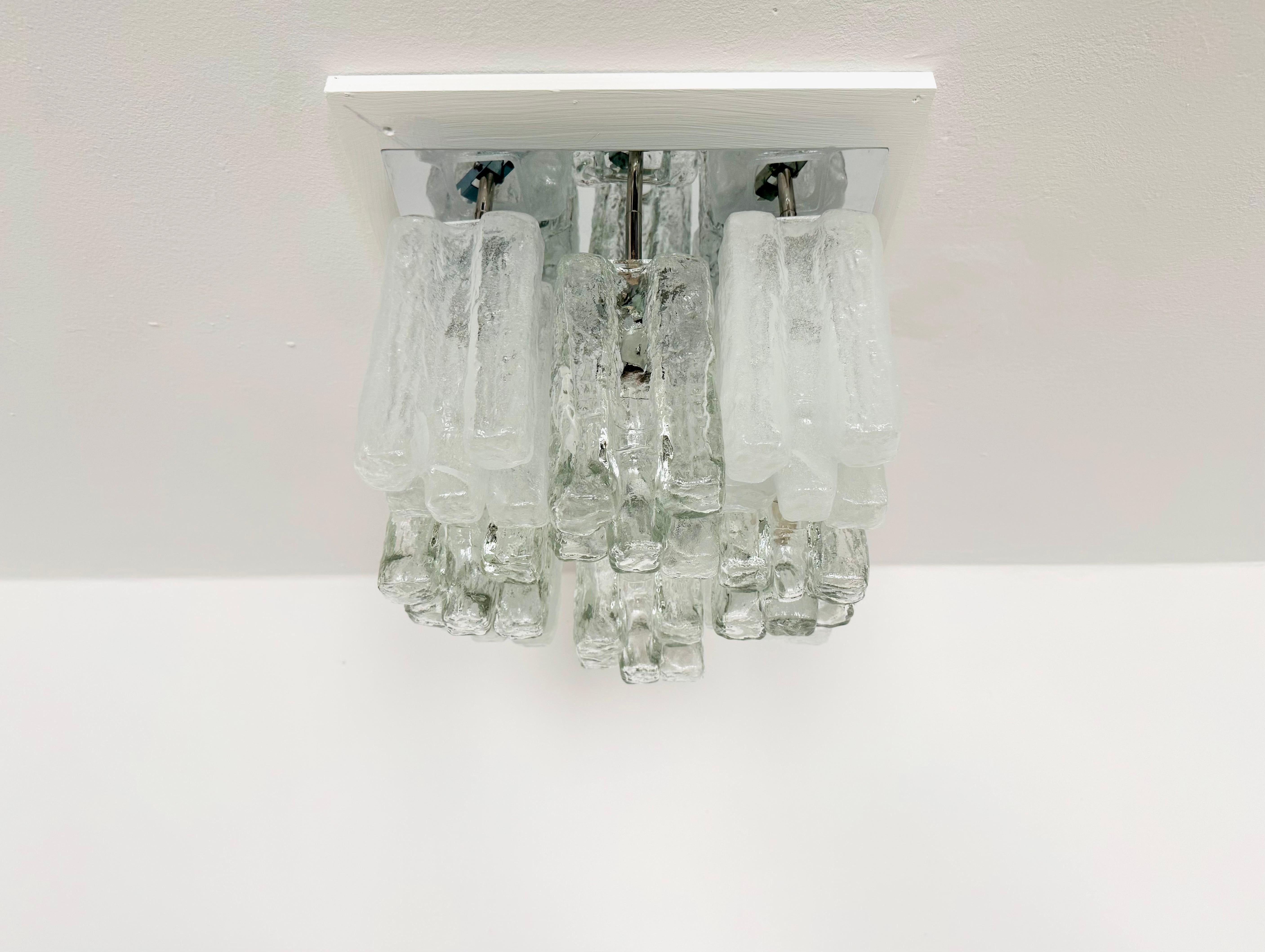 Hollywood Regency Austrian Granada Flush Light by J.T. Kalmar For Sale