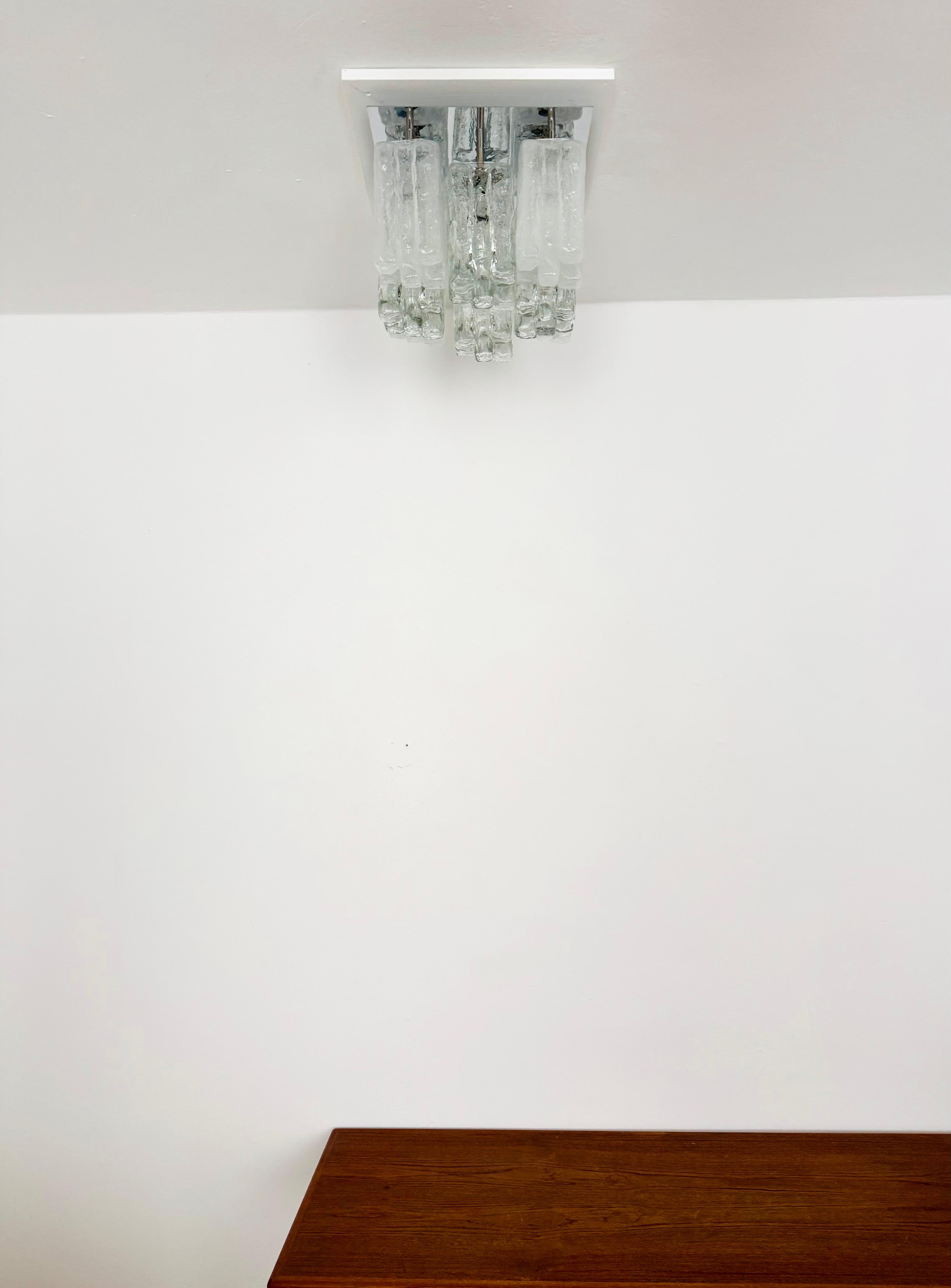 Mid-20th Century Austrian Granada Flush Light by J.T. Kalmar For Sale