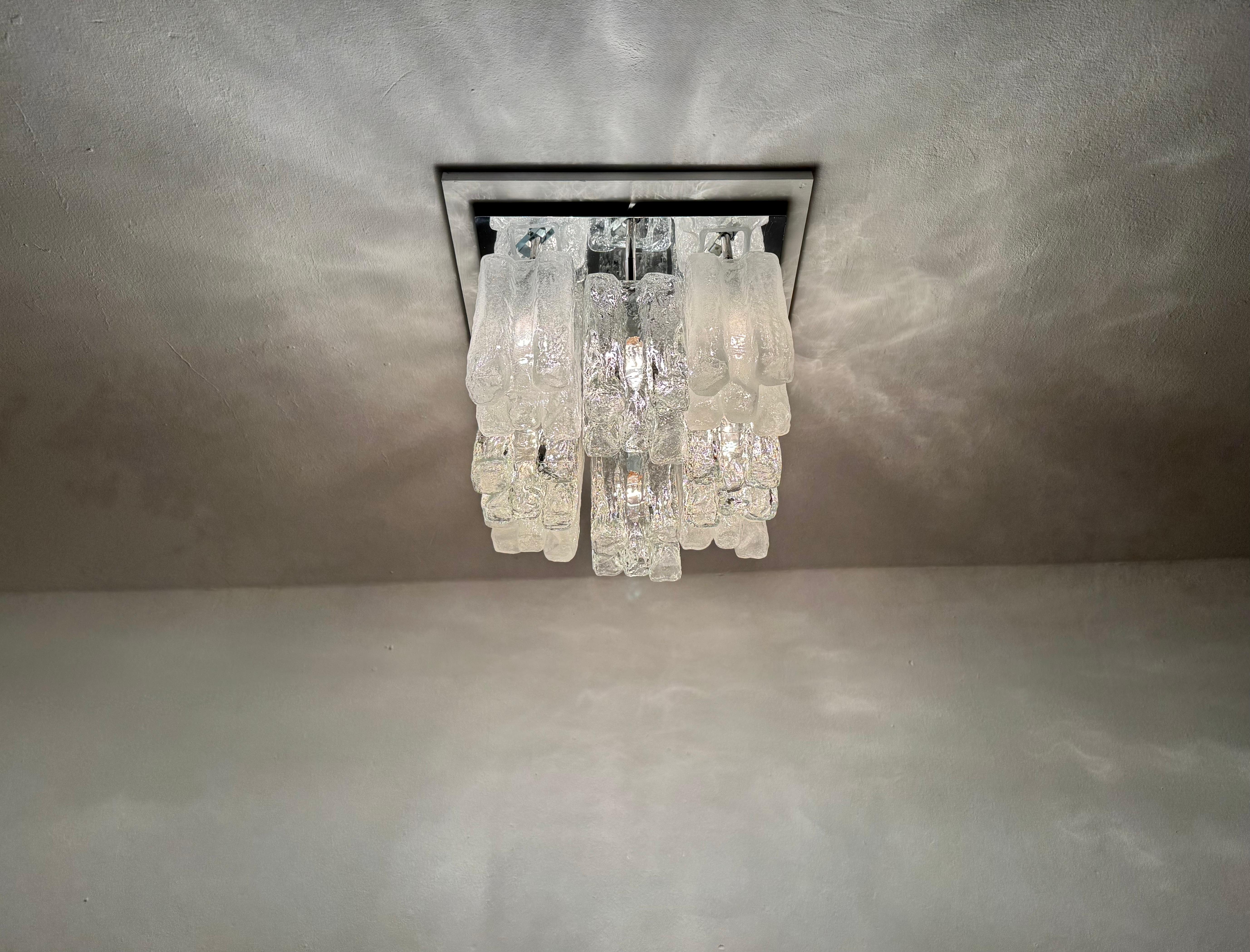 Austrian Granada Flush Light by J.T. Kalmar For Sale 1