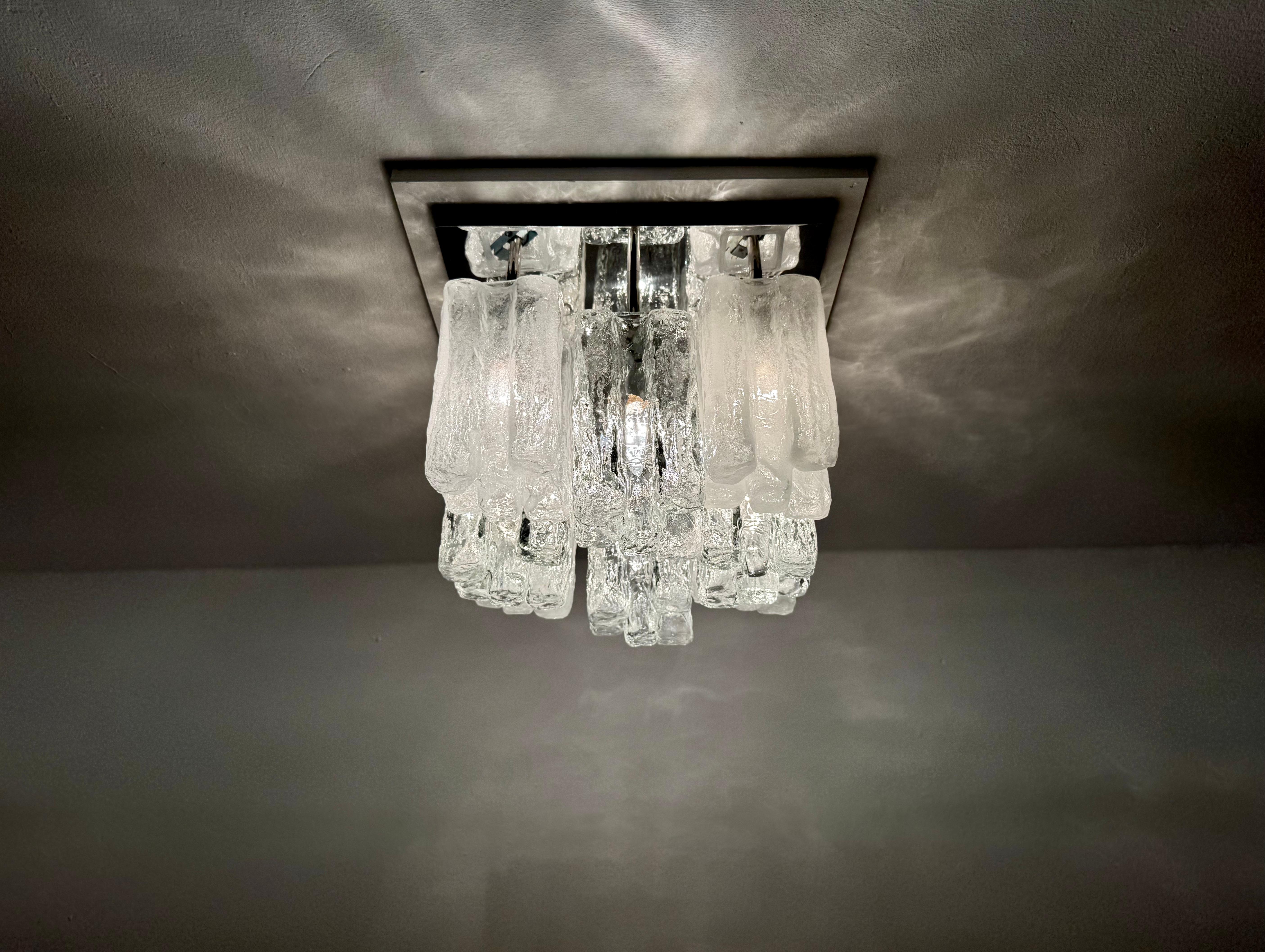 Austrian Granada Flush Light by J.T. Kalmar For Sale 2