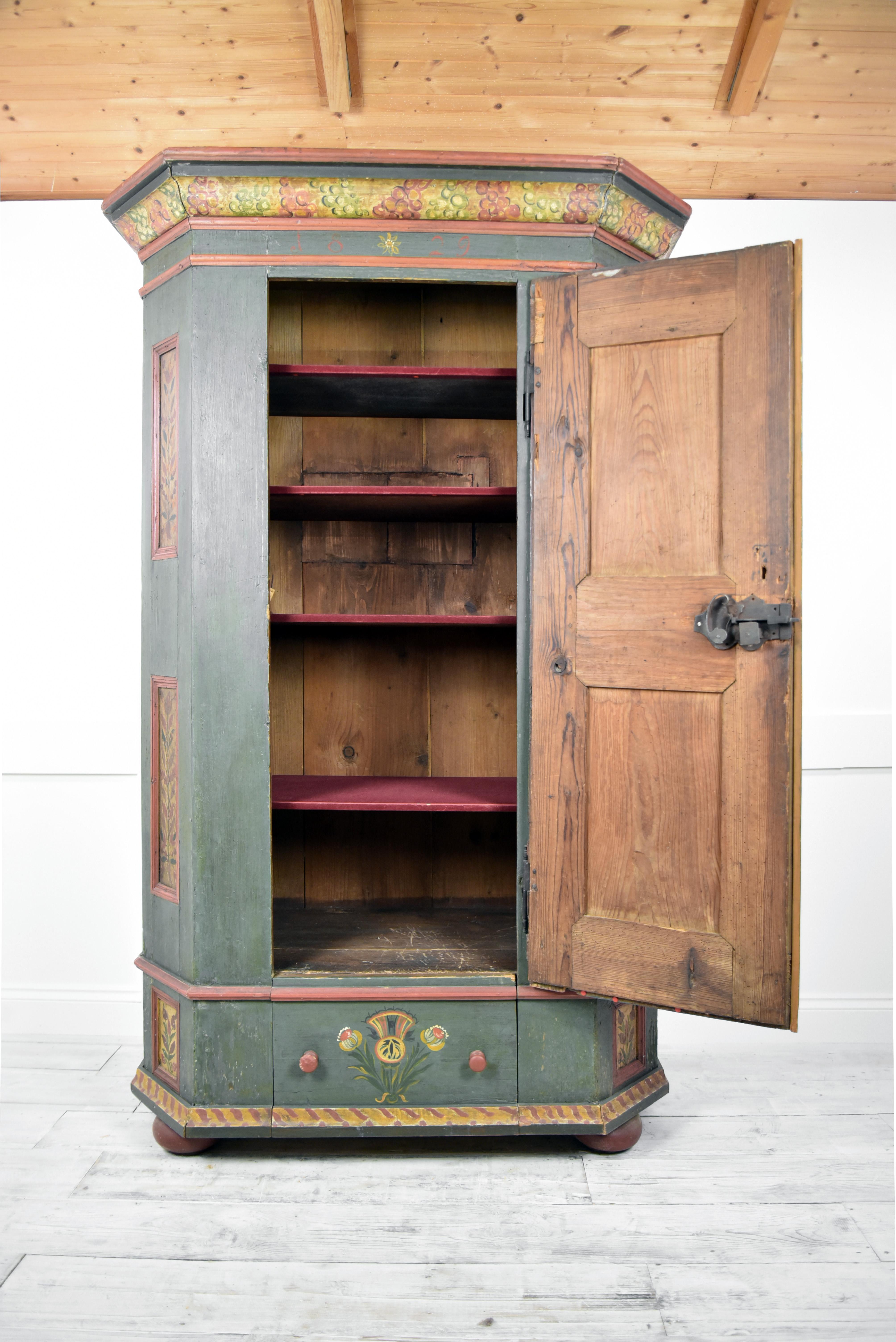 Austrian Armoire, Dated 1829 For Sale 1