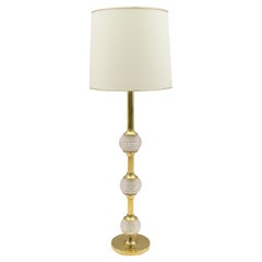 Used Austrian Hollywood Regency Brass and Illuminated Crystal Floor Lamp, 1960s