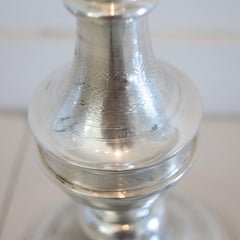 AUSTRIAN HUNGARIAN Empire 1870 Pair Of Tall Table Candlestick In .800 Silver