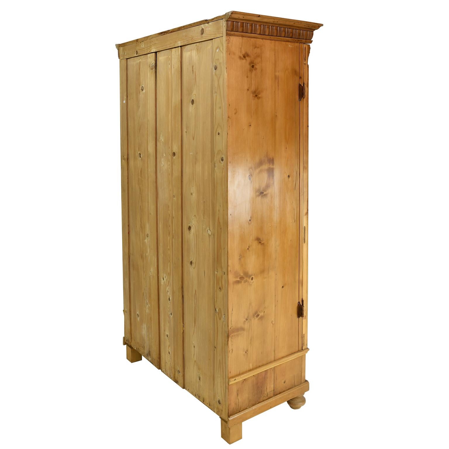 Austrian/ Hungarian Rustic Pine Armoire, circa 1840 with Parliament Hinges 5