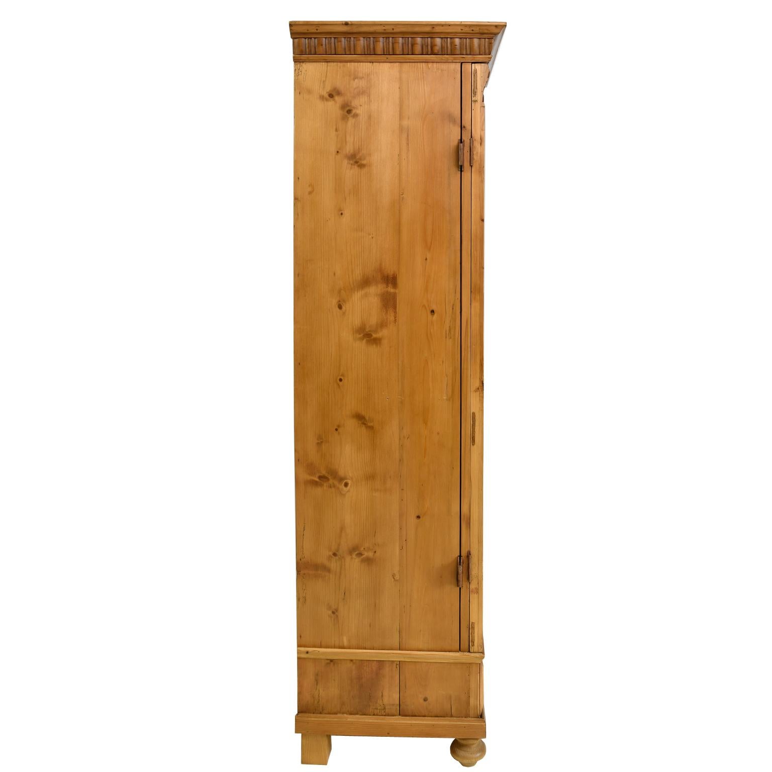 Austrian/ Hungarian Rustic Pine Armoire, circa 1840 with Parliament Hinges 6