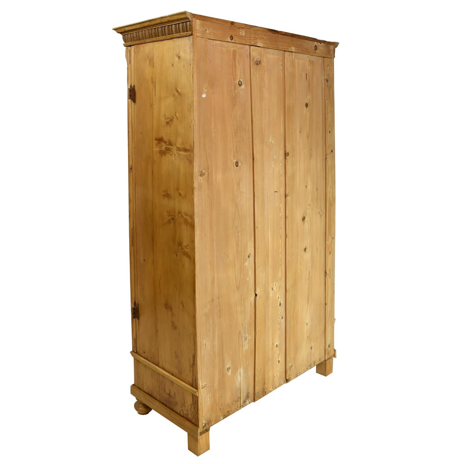 Austrian/ Hungarian Rustic Pine Armoire, circa 1840 with Parliament Hinges 3