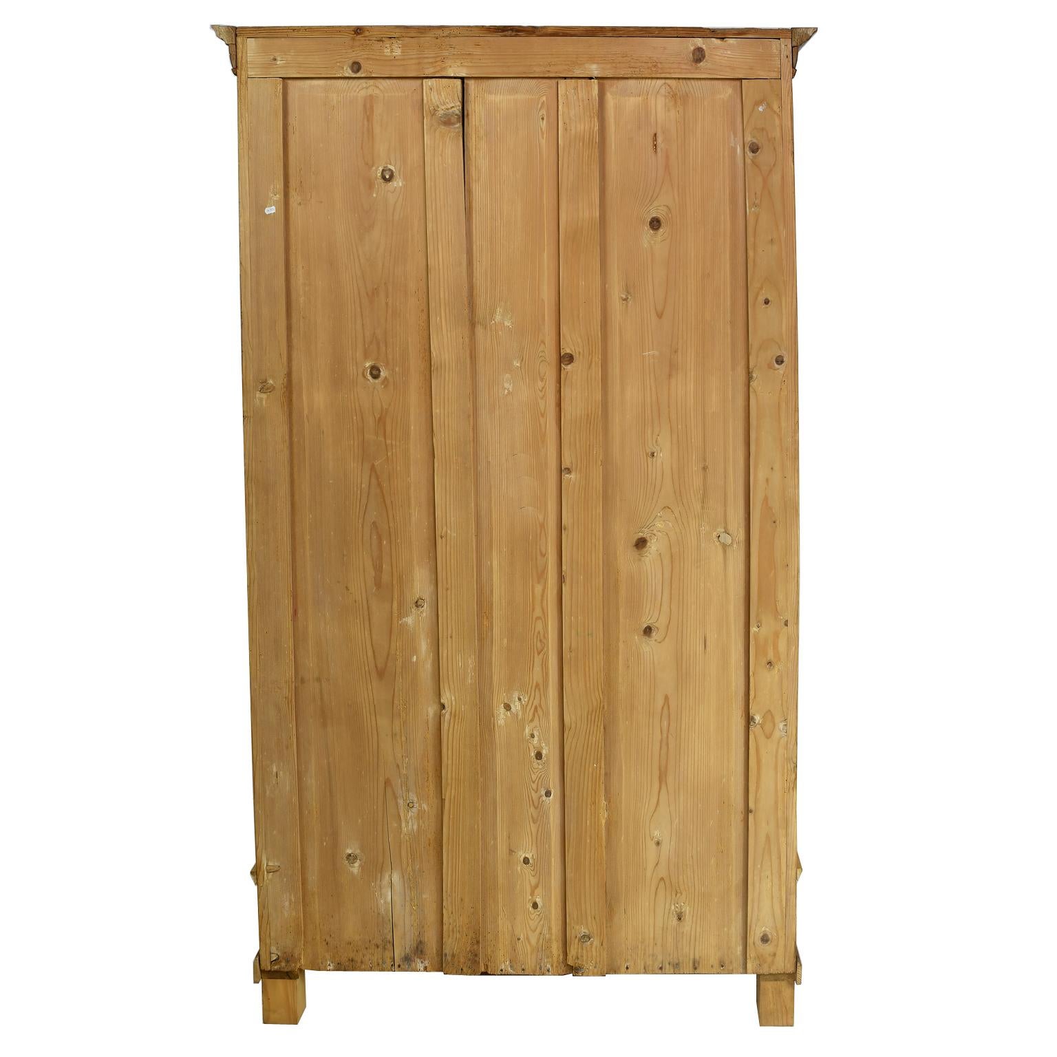 Austrian/ Hungarian Rustic Pine Armoire, circa 1840 with Parliament Hinges 4
