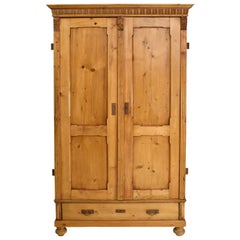 Austrian/ Hungarian Rustic Pine Armoire, circa 1840 with Parliament Hinges