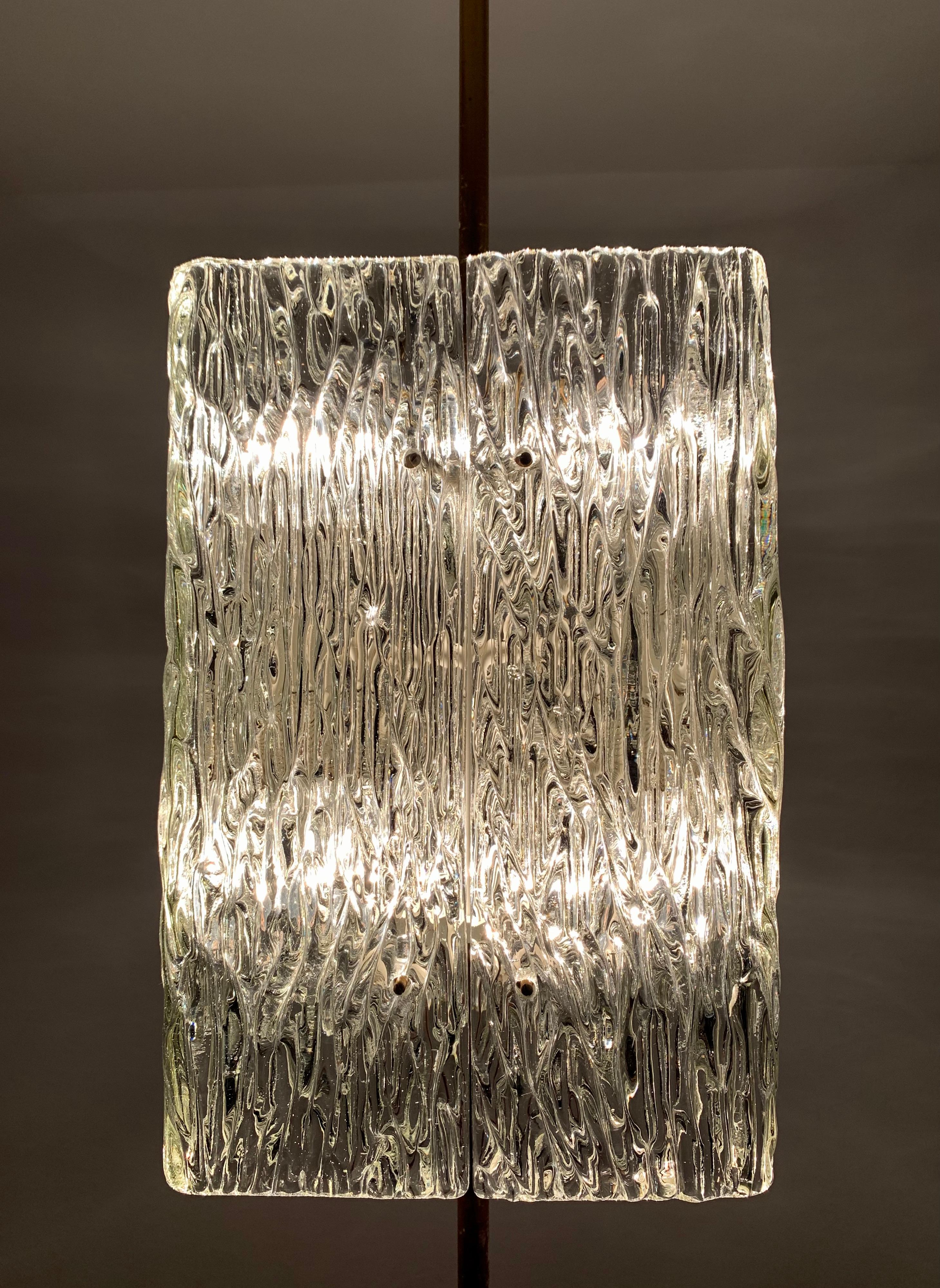 Austrian Ice Glass Chandelier by J.T. Kalmar For Sale 7