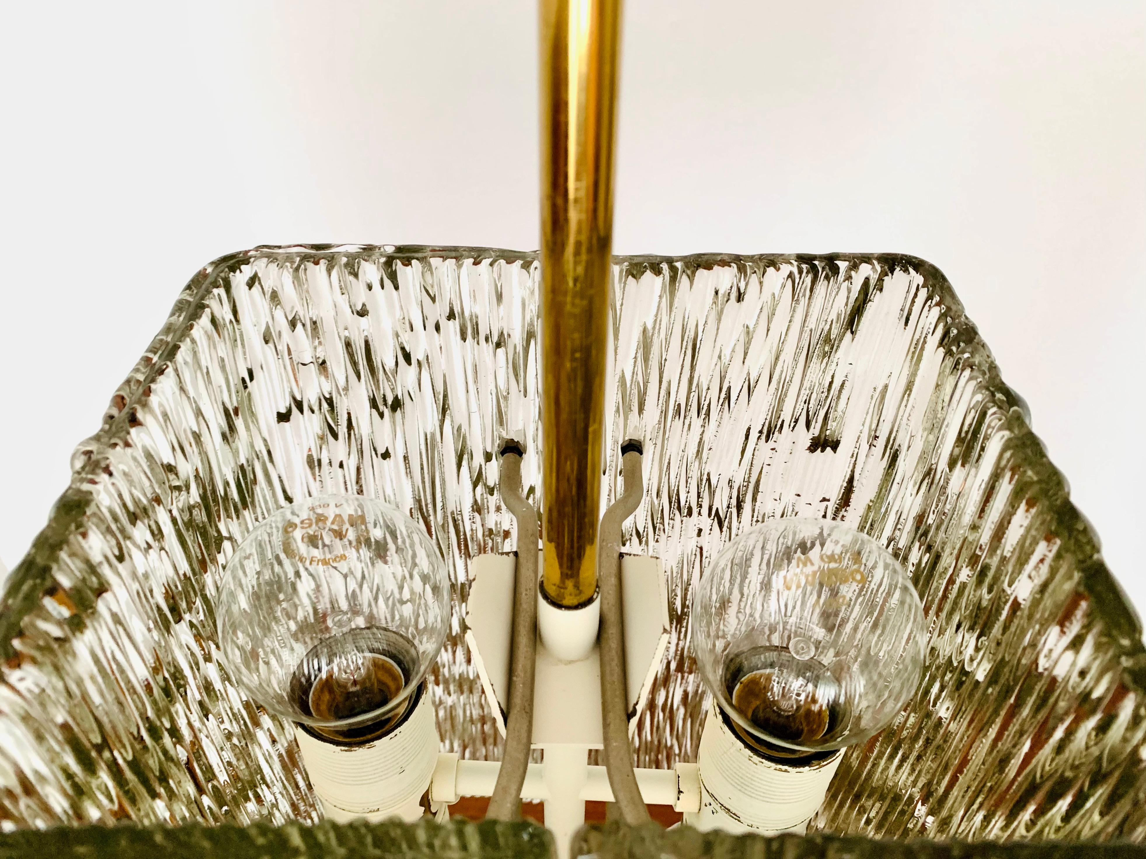 Austrian Ice Glass Chandelier by J.T. Kalmar For Sale 2