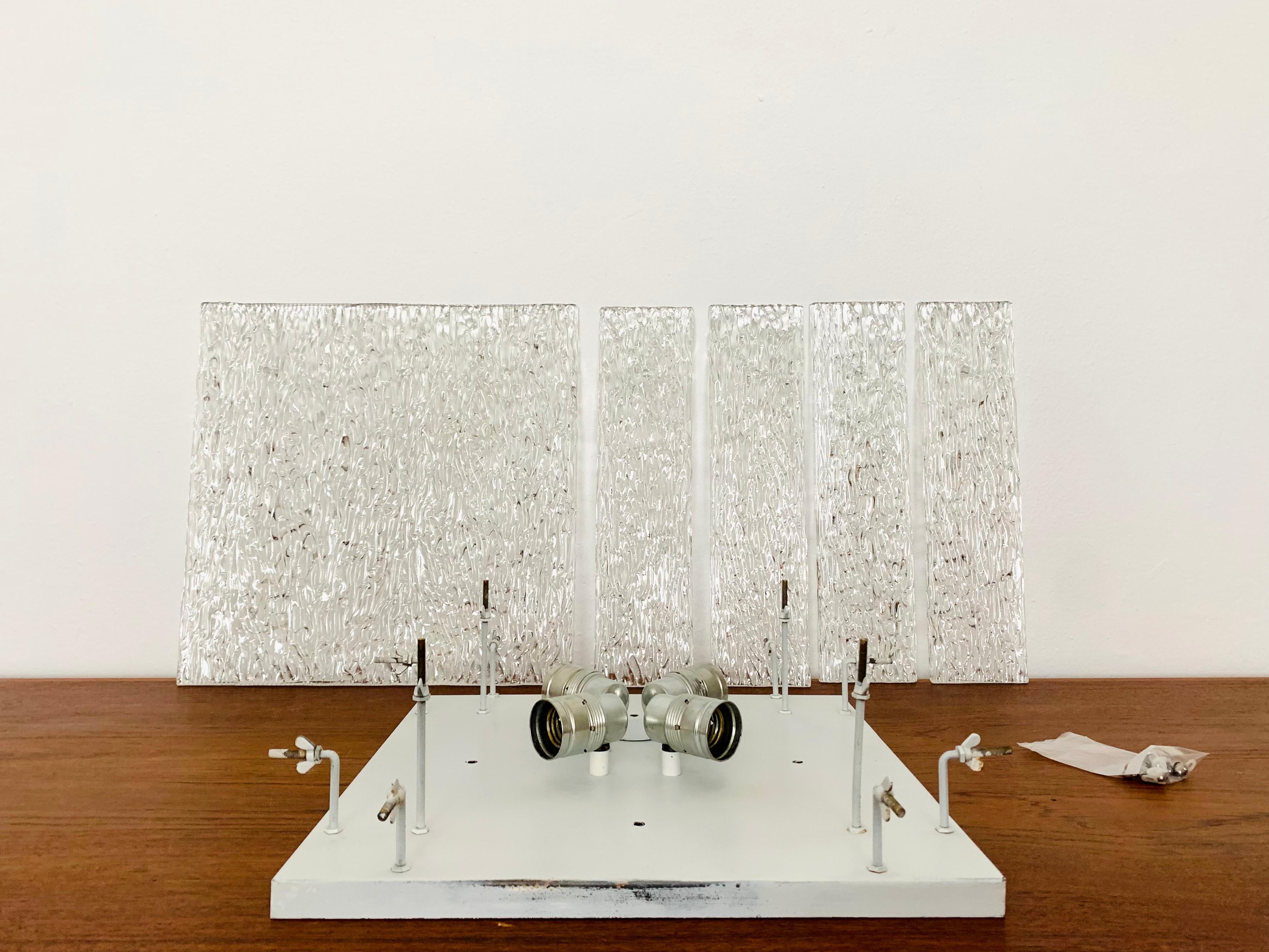 Austrian Ice Glass Flush Light by J.T. Kalmar For Sale 7
