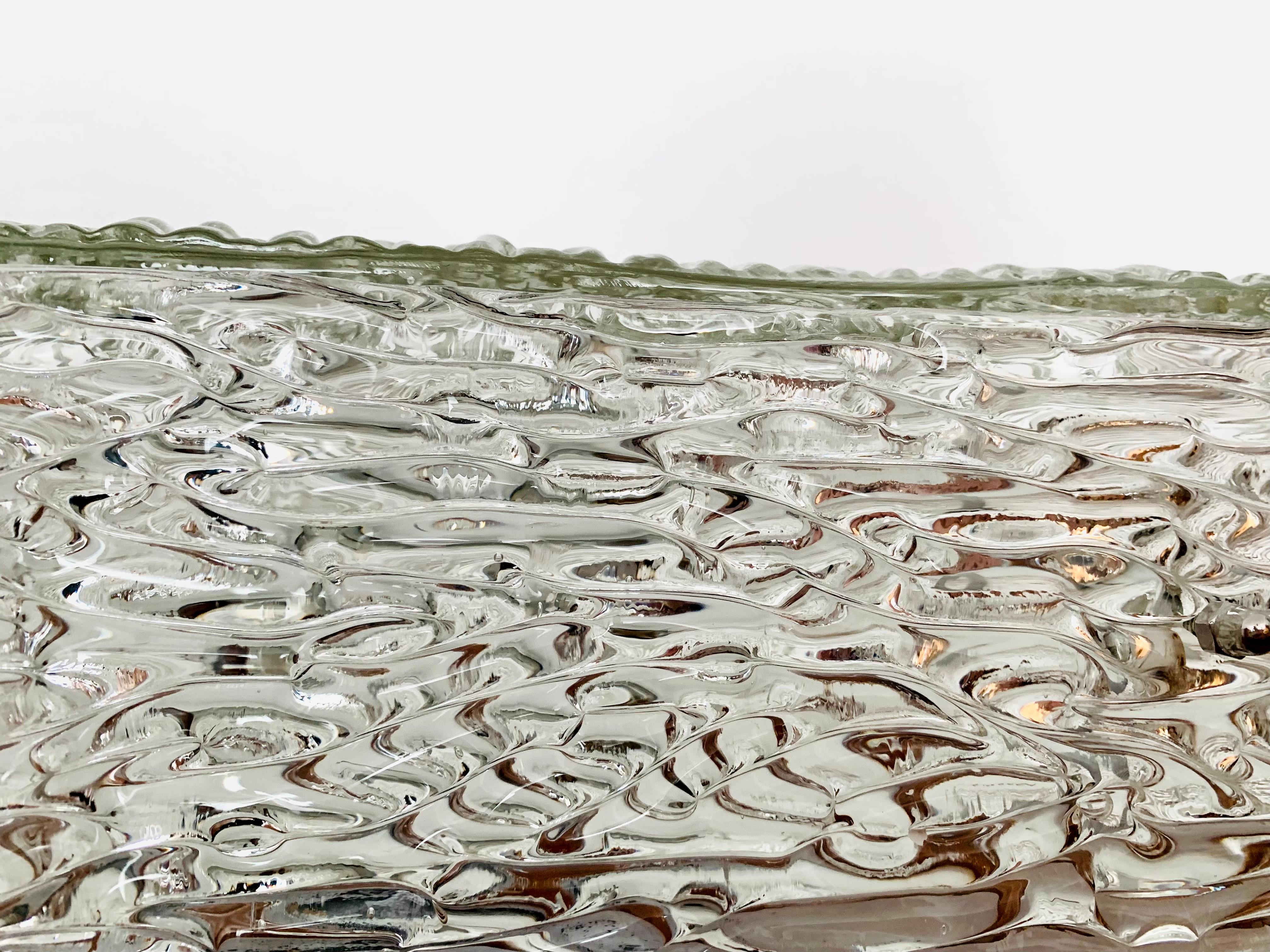 Austrian Ice Glass Flush Light by J.T. Kalmar For Sale 11