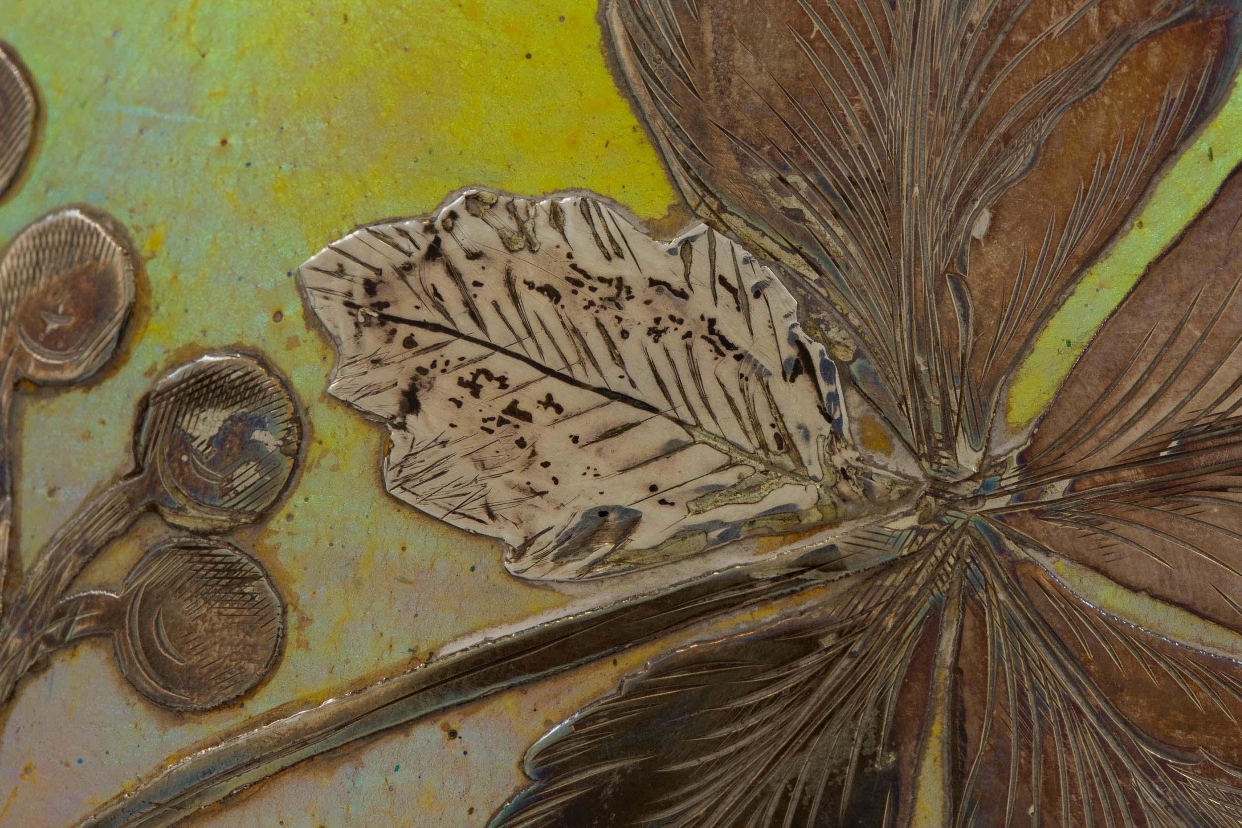 Verre irisé autrichien attribué à Loetz Vase avec revêtement argenté par La Pierre vers 1900 en vente 4