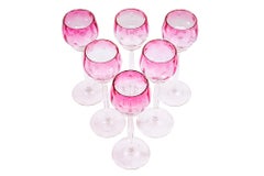 Austrian Jugendstil 6 Glasses Set Koloman Moser Johann Meyr's Neffe circa 1901