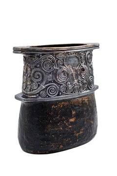 Austrian Jugendstil Bronze Vase Gustav Gurschner circa 1905 Silver Plated