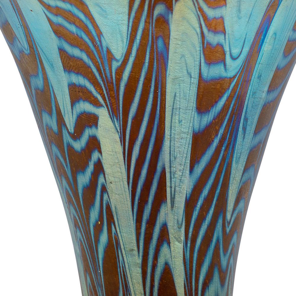 Art Glass Austrian Jugendstil Loetz Mouth-blown Glass Vase Dekor Argus, circa 1902 For Sale