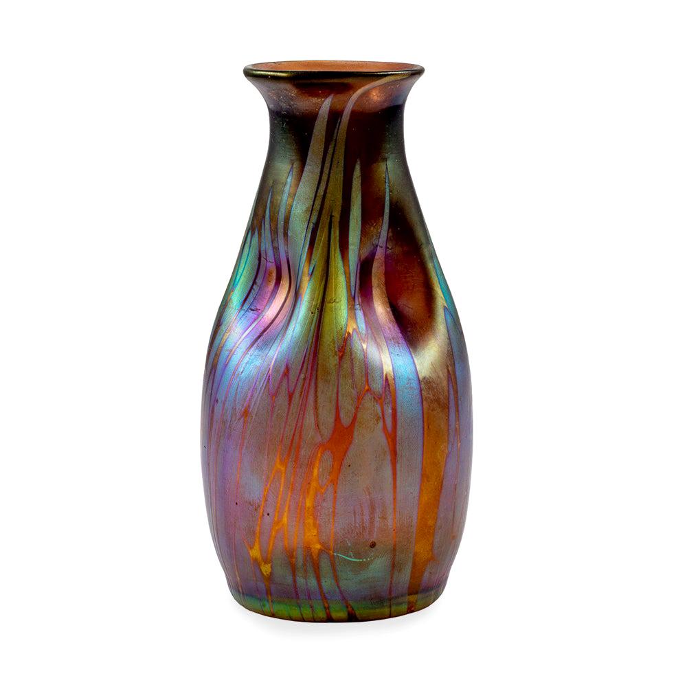 Austrian Jugendstil Mouthblown Glass Vase Brown circa 1902 Johann Loetz-Witwe For Sale