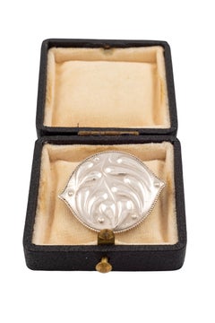 Austrian Jugendstil Silver Brooch Josef Hoffmann Wiener Werkstätte 1912 Foliage
