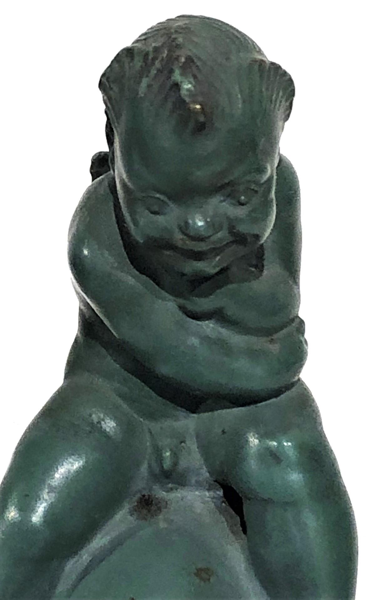 Österreichischer Jugendstil Vienna Bronze Skulptur Briefbeschwerer von Carl Fiala, ca. 1910 im Angebot 1