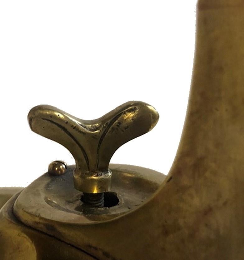 Austrian Jugenstil-Secessionist Brass Desk Lamp with Glass Cabochons, ca. 1900 For Sale 1